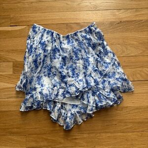 Caroline Constas Floral Blue Skirt